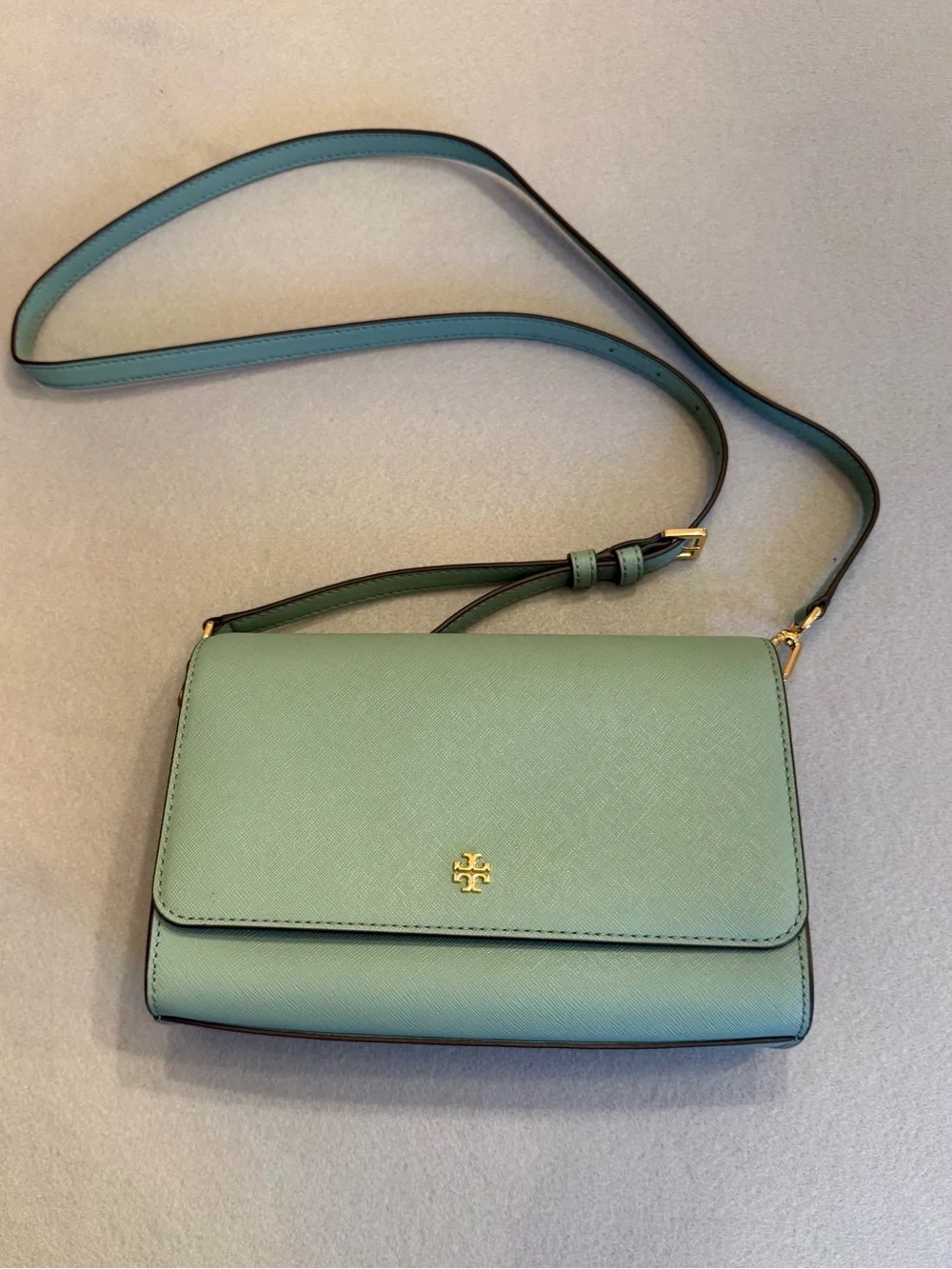 Tory Burch Jitney Green Emerson Crossbody Bag